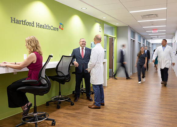 Shot of doctors and staff working at Hartford HealthCare